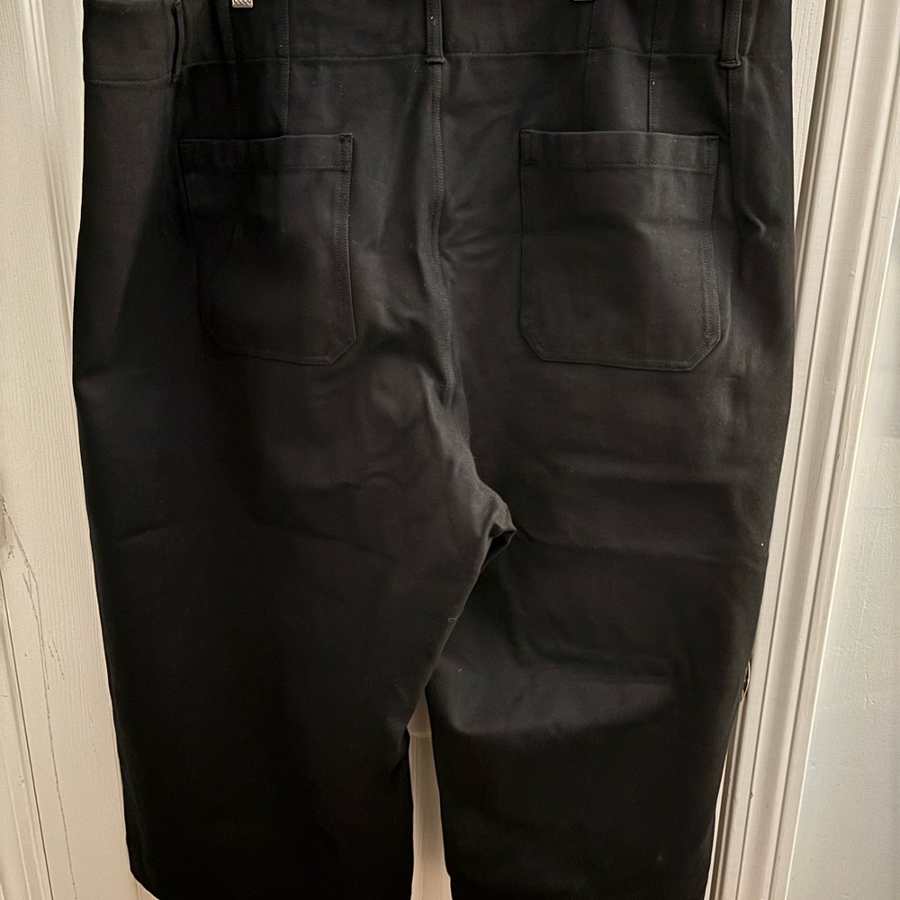 Anthropologie Maeve The Colette Ponte Crop Black Wide Leg Pants - Picture 3 of 5
